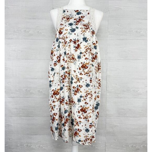 dRA Los Angeles Square Neck Shift Dress Size S Floral Mini Beach‎ Spring Summer - Picture 13 of 13